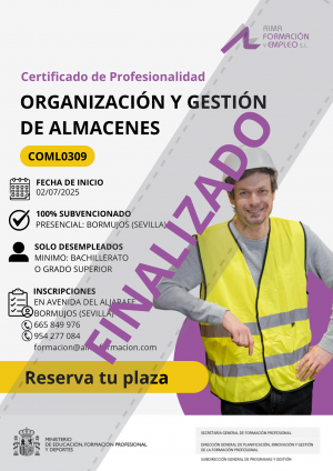 ORGANIZACIÓN Y GESTION DE ALMACENES (COML0309) - BORMUJOS (SEVILLA) --EDUCACION ESTATAL-- [FINALIZADO]