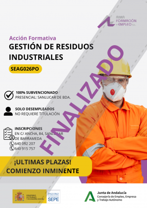 SEAG026PO - GESTIÓN DE RESIDUOS INDUSTRIALES - [FINALIZADO]