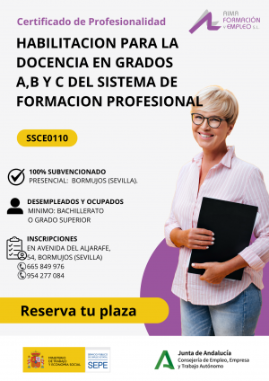 (SSCE0110) - HABILITACION PARA LA DOCENCIA EN GRADOS  A, B Y C DEL SISTEMA DE FORMACION PROFESIONAL -FPE 2025 (SEVILLA)